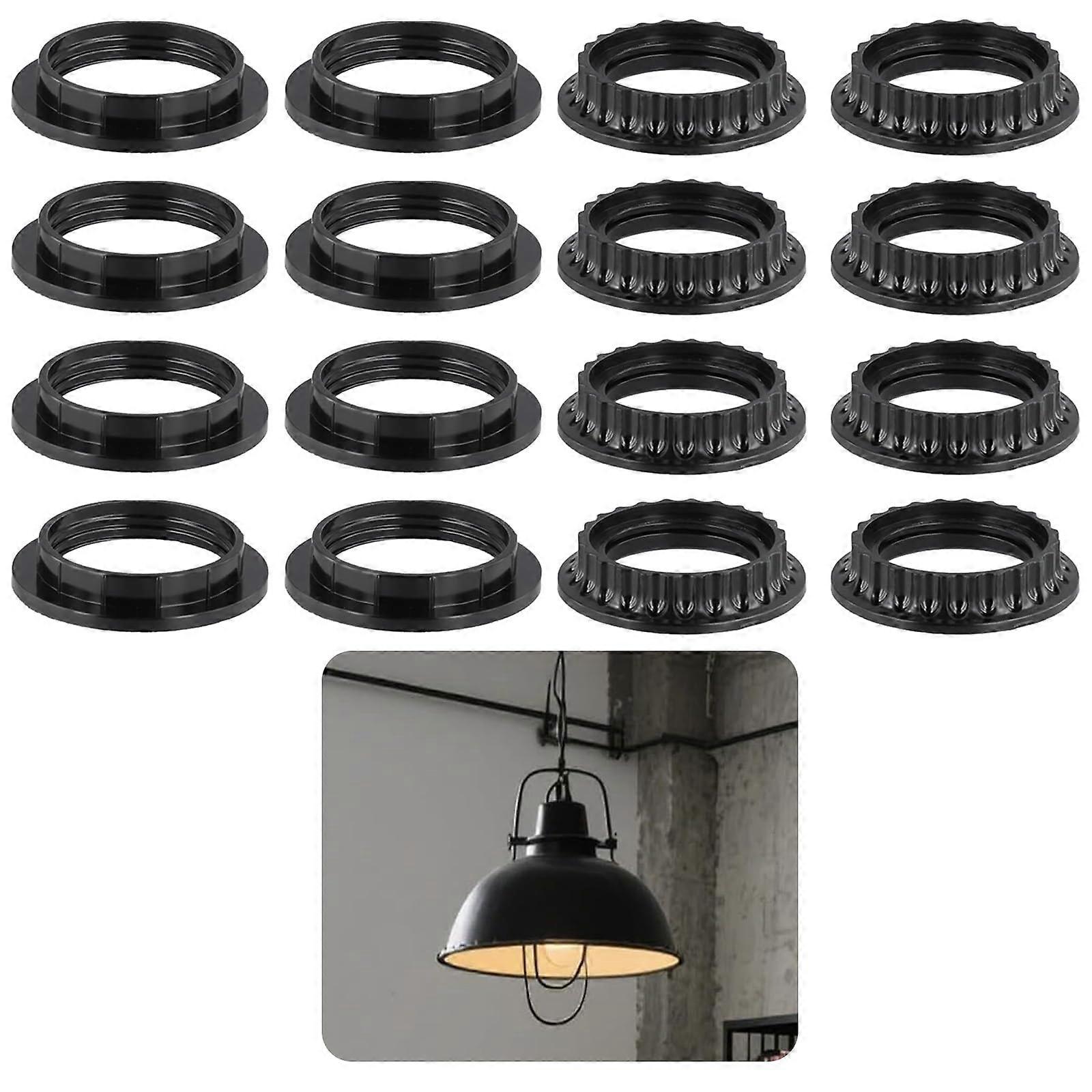 16 Pcs Lamp Shade Rings Set, Dual Size 13/8 and 11/2 HeatResistant Adapters for Salt, Table and Pendant Lamps