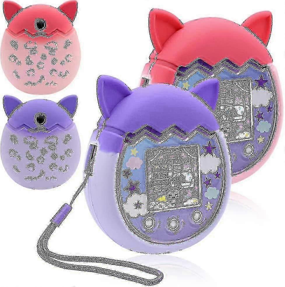 Silicone Case Compatible Tamagotchi Pix Virtual Pet Game Machine, Protective Cover For Tamagotchi Pix With Strap