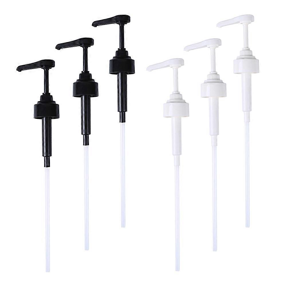 Sauce Bottle Pump Press Type Replacement Pump with 6Pcs for Kitchen Use