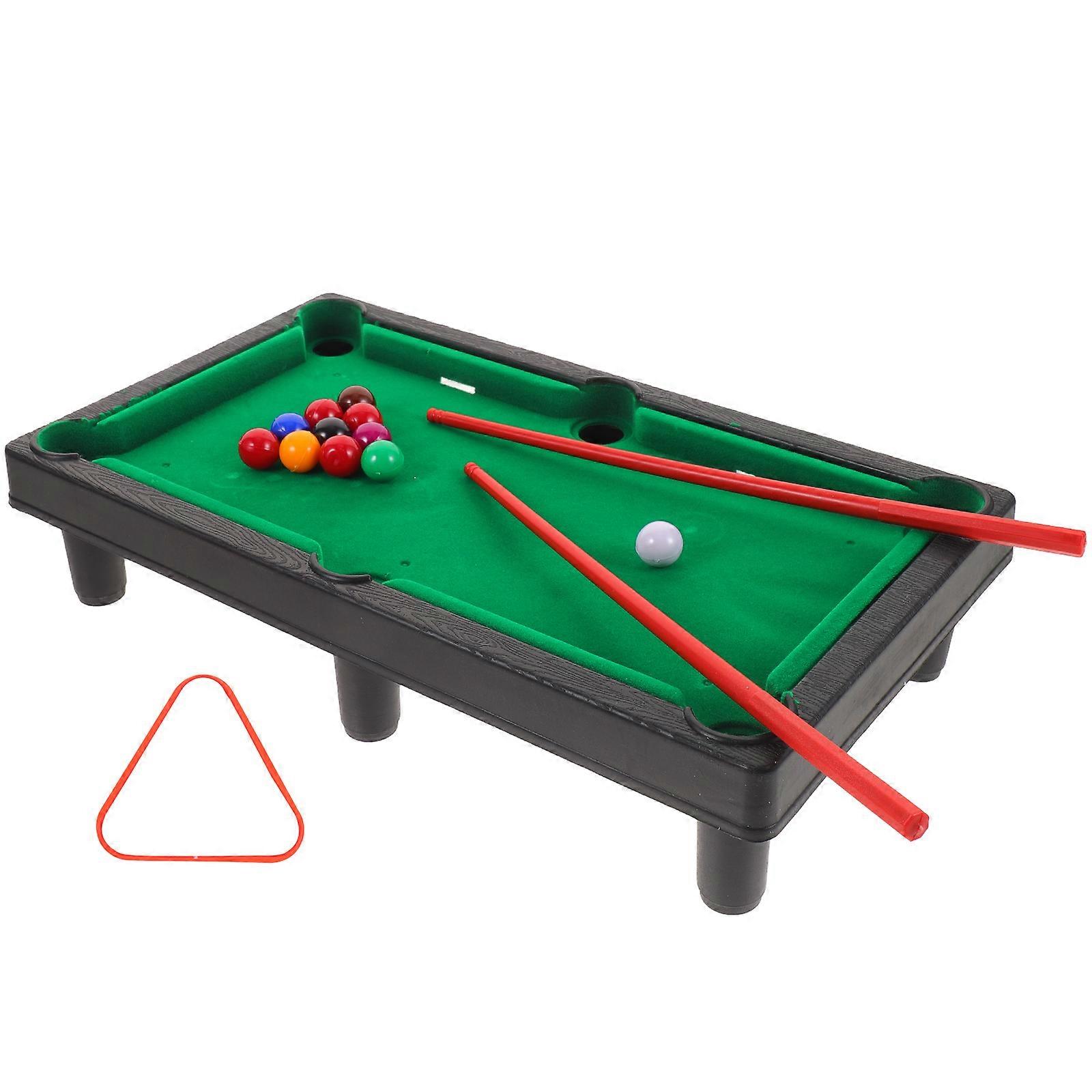 Table Top Mini Toy Pool Table Desktop Billiard Game Toy Home Office Desk Game Rectangular Plastic 1Set