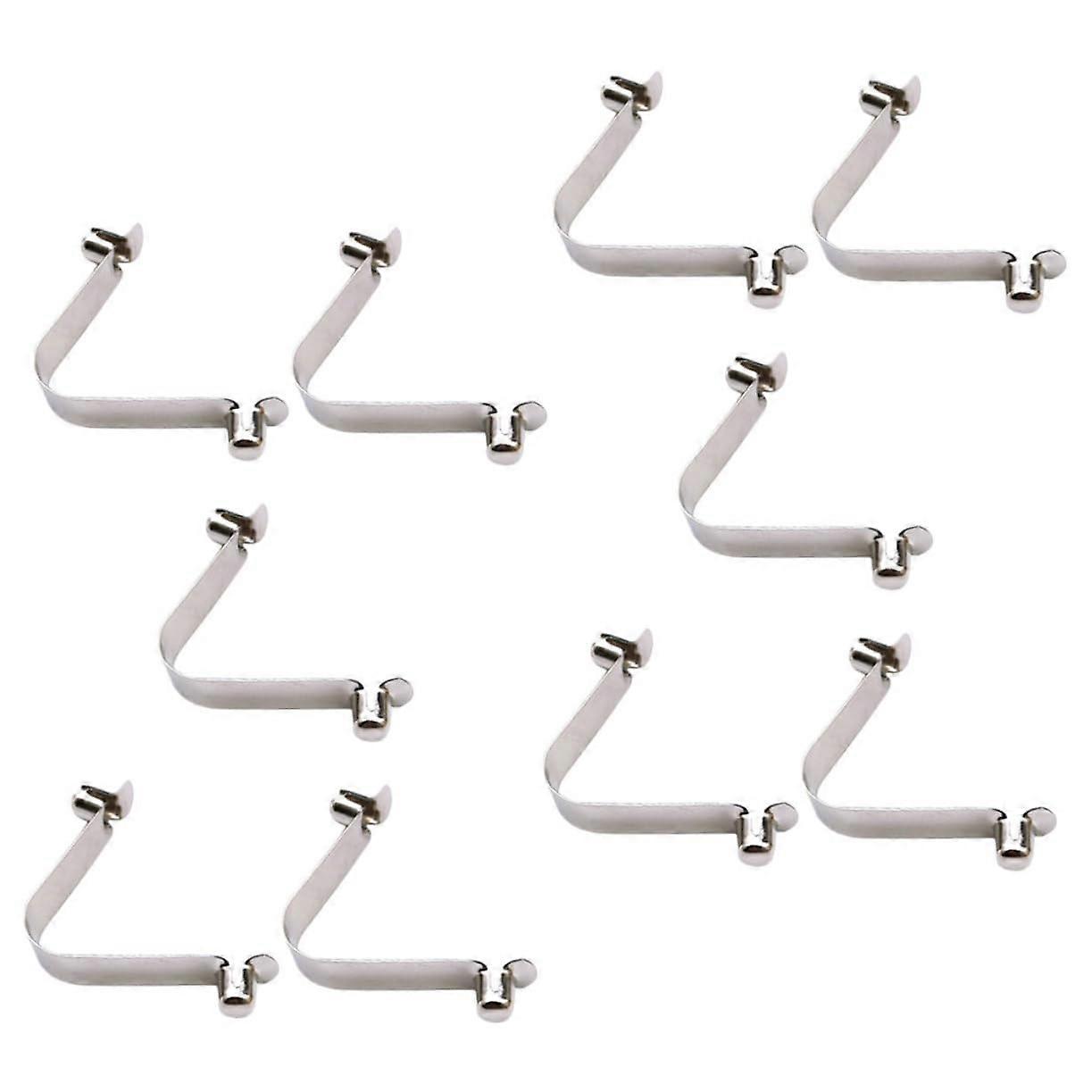 10pcs Stainless Steel VShaped Pool Pole Spring Clips for Secure Connection and Pool Cleaner Replacement