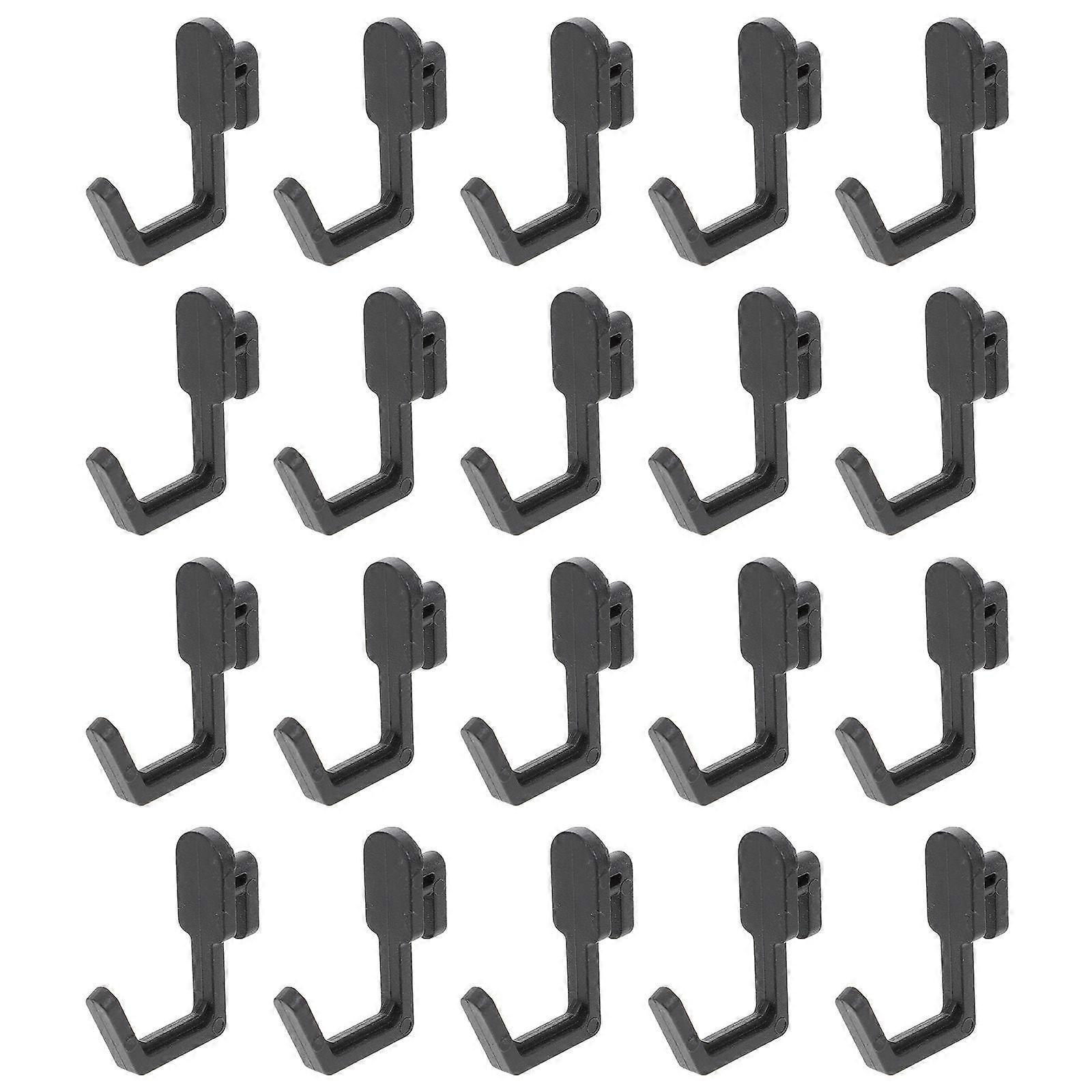 Storage Hook Plastic Peg Board J Shape for Garage 60Pcs