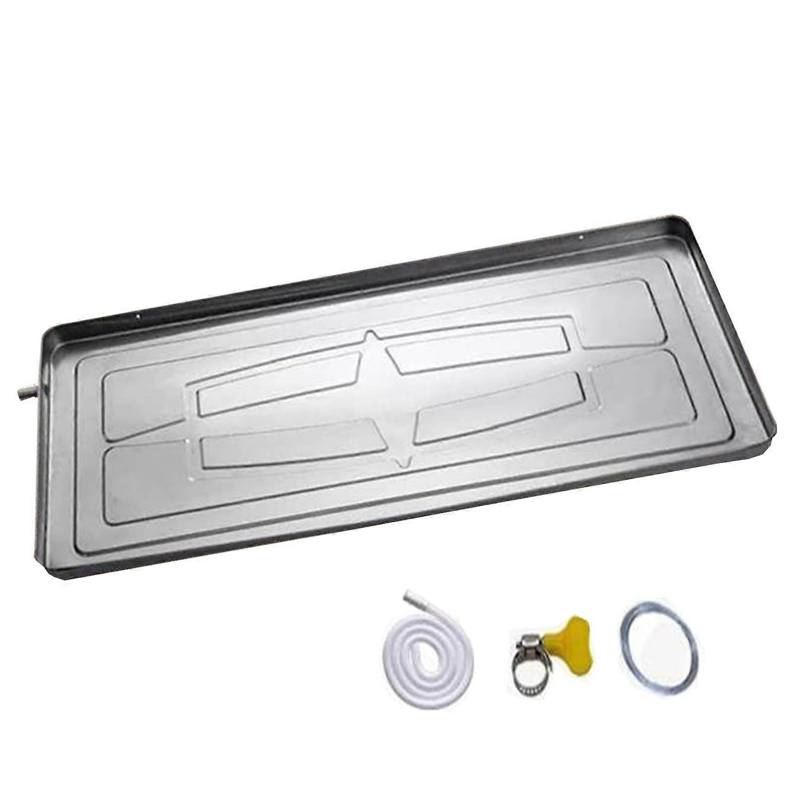Universal Split Air Conditioner Drain Kit with Stainless Steel Condensate Pan for Easy Installation