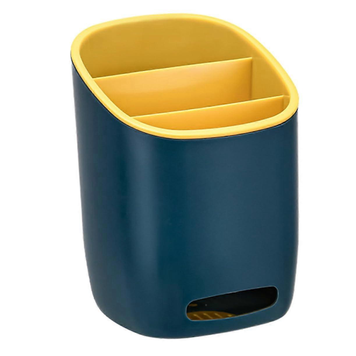 Dark Blue MultiFunctional Kitchen Utensil Holder with Plastic Chopsticks Organizer for SpaceSaving Storage