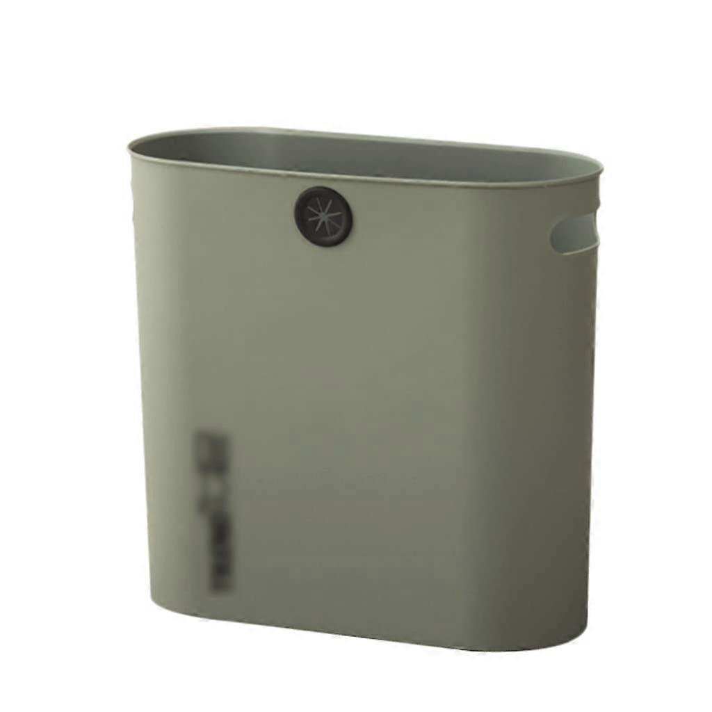 Trash Can with Handle, Large Capacity Kitchen Garbage Bin, Narrow Plastic Waste Bin for Bathroom