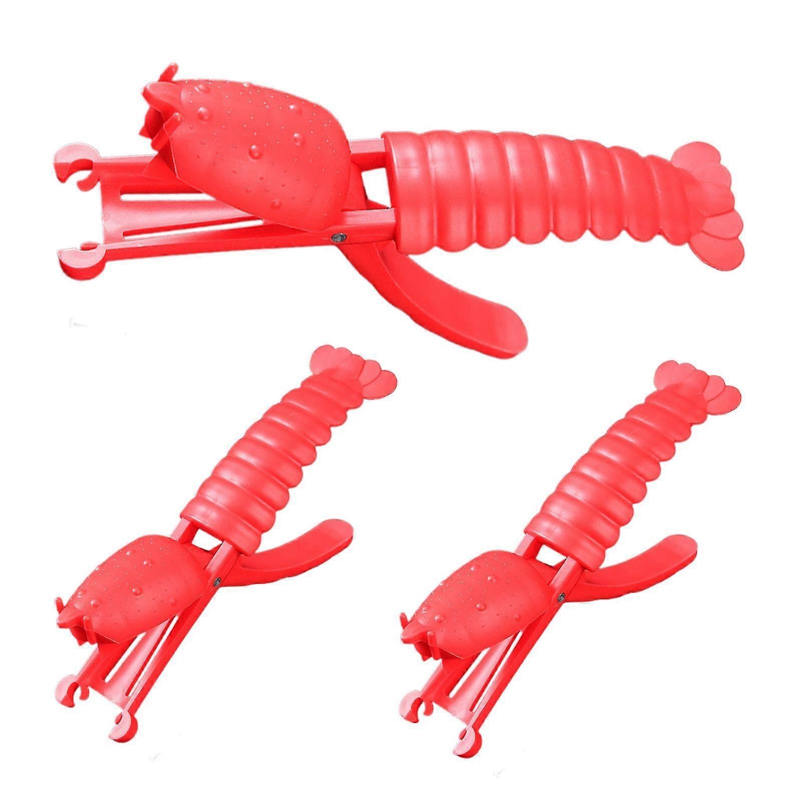 Crayfish Sheller and Shrimp Peeling Tool Set, Fast Shell Removal, Dishwasher Safe, Red, 3pcs
