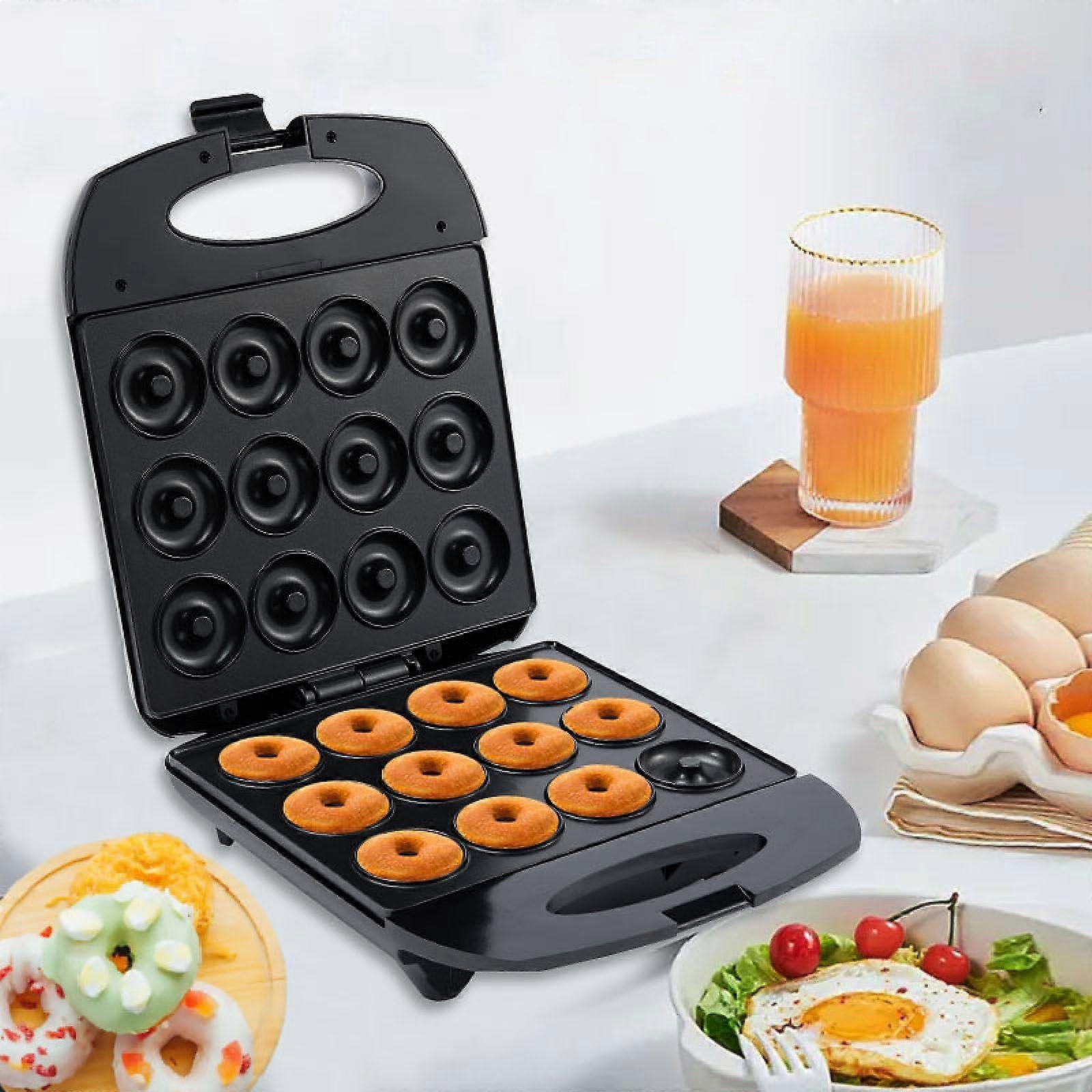 Donut Maker 12Hole Electric NonStick Mini Doughnut Maker with Even Heating for Home Baking
