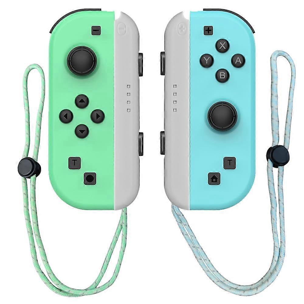 Wireless Bluetooth Gamepad Split Controller for Switch with Motion Sensing Dual Vibration 18H Battery Green Blue
