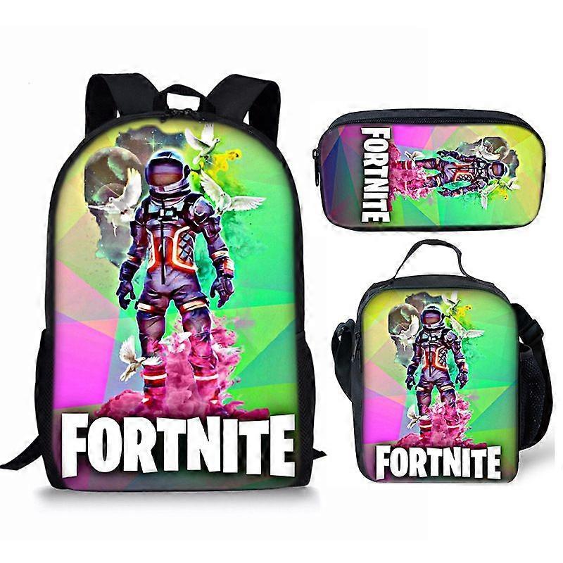 Fortnite Fortnite Backpack Large Capacity Three-piece Set Peripheral Backpack Student School Bag