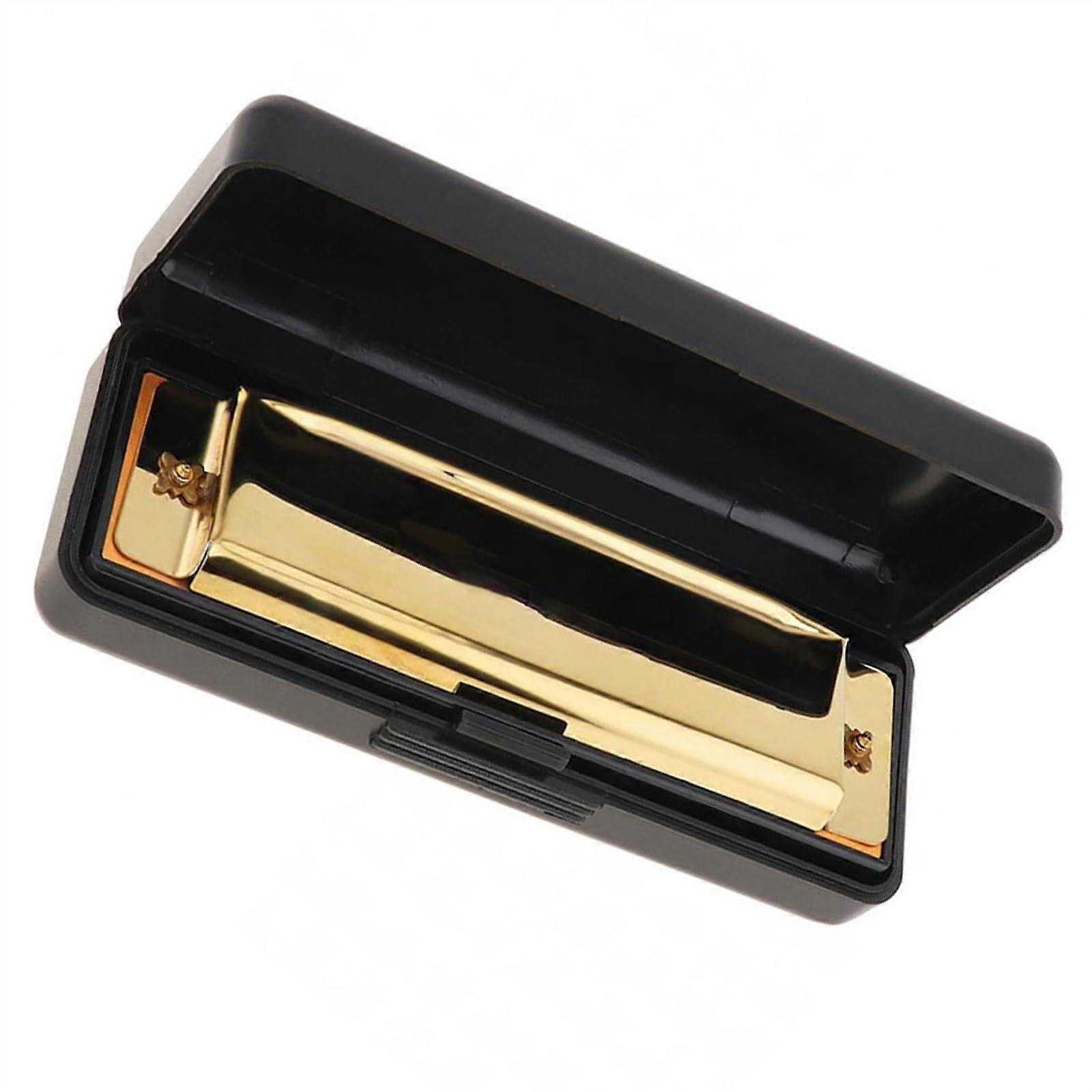 10 Hole C Key Diatonic Harmonica Gold 20 Tone BeginnerFriendly with Compact Carry Case