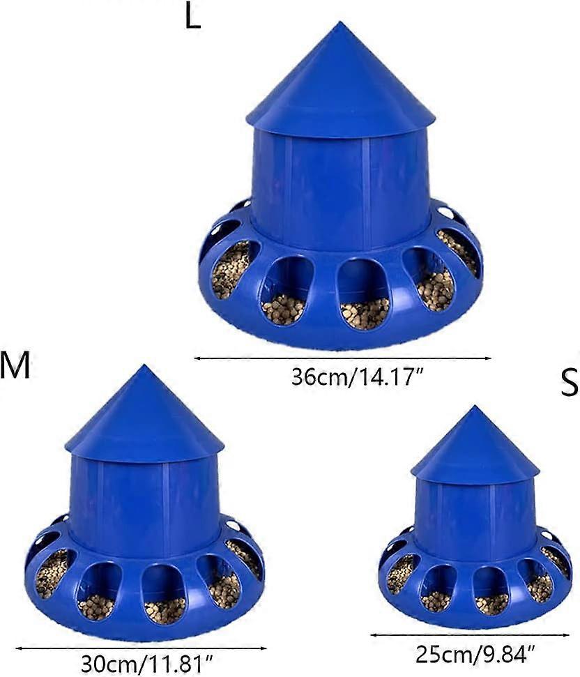 Poultry Feeder Automatic Hanging Large Capacity HouseShaped Dispenser for Chickens and Ducks