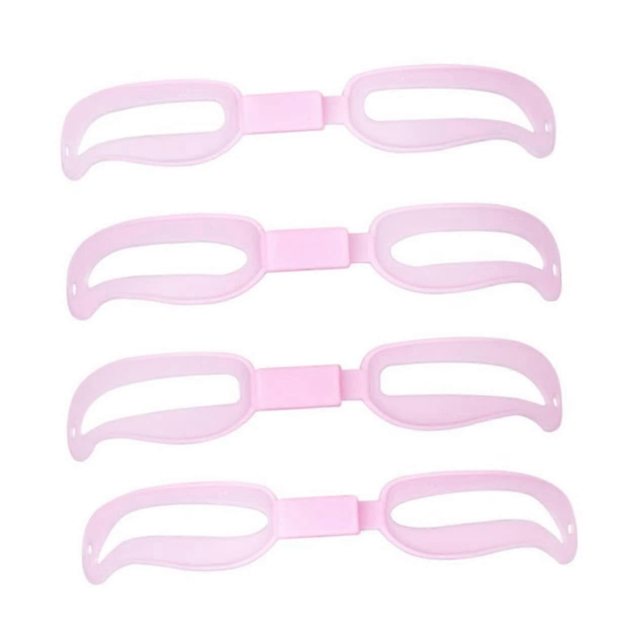 5 Sets Reusable Eyebrow Stencil Adjustable Shaping Tool for Women Precise Brow Grooming Pink