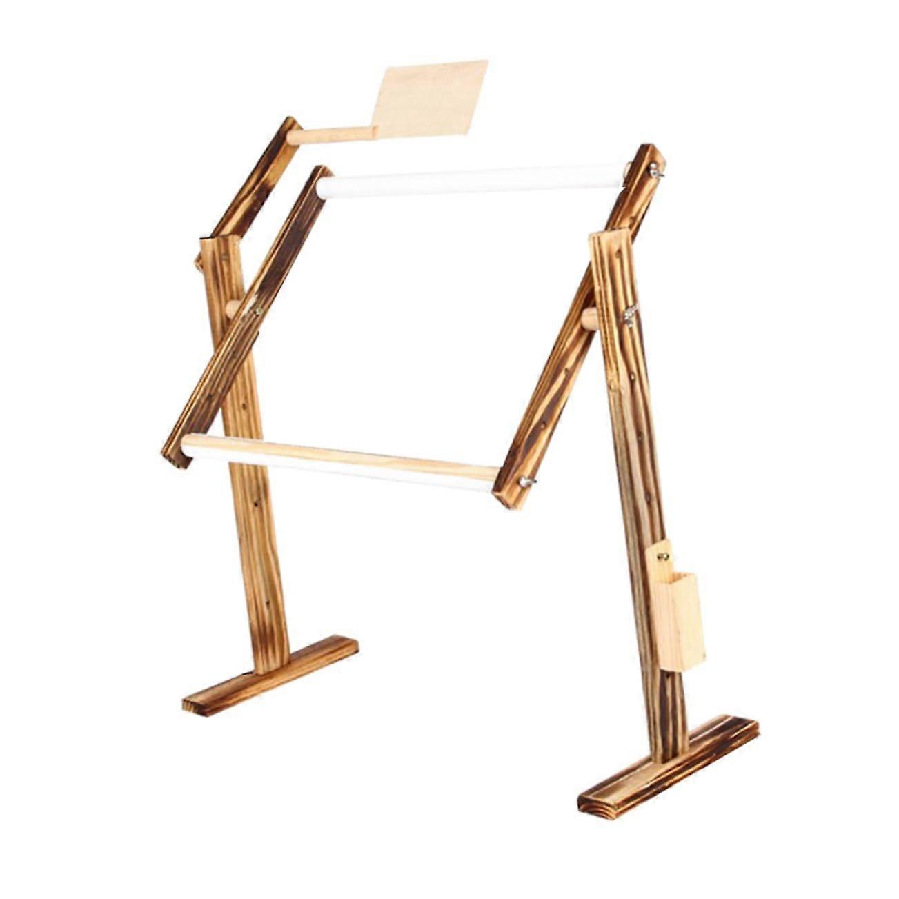 Adjustable Wooden Embroidery Stand with Stable Support for Cross Stitch Frame Needlework Projects