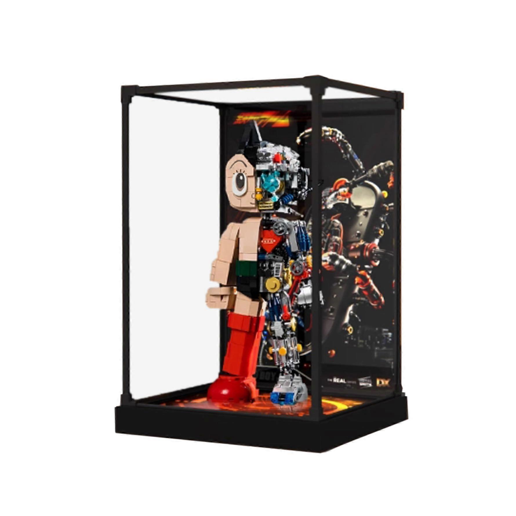 Acrylic Display Case for  86203 Iron Wall Model, Clear Dustproof Stackable Enclosure