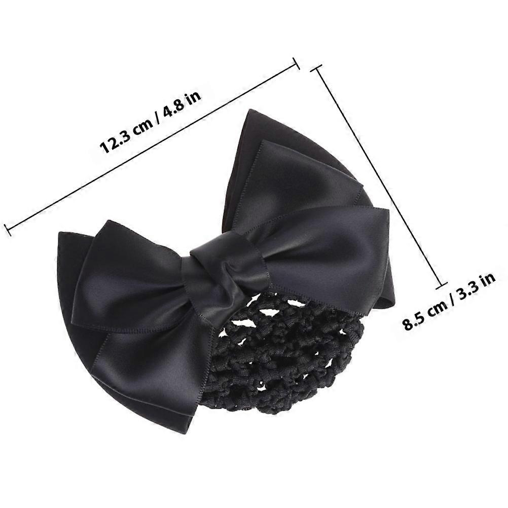 Bowknot Hair Clip Snood Net Mesh Cooling Effect Office Use 3Set