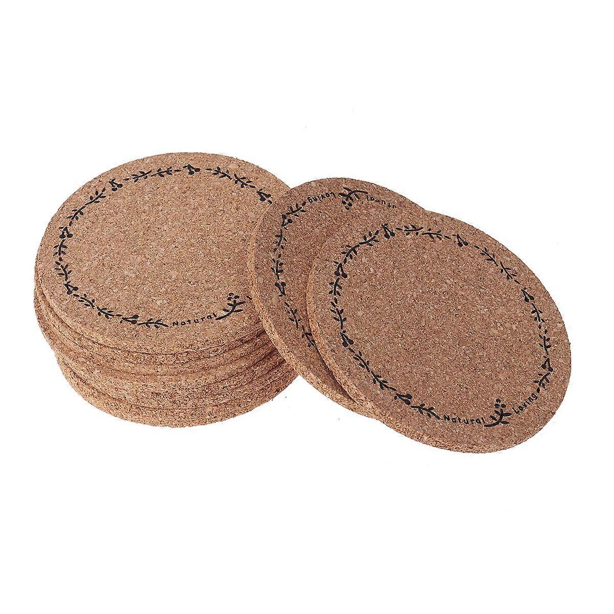 Cup Mat Cork Table Mat for Protecting Table 10Pcs Coffee Round Coasters