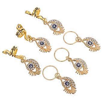 Hårberlocker för dreads 6 st flätsmycken blandade färger lättanvända accessoarer för kvinnor