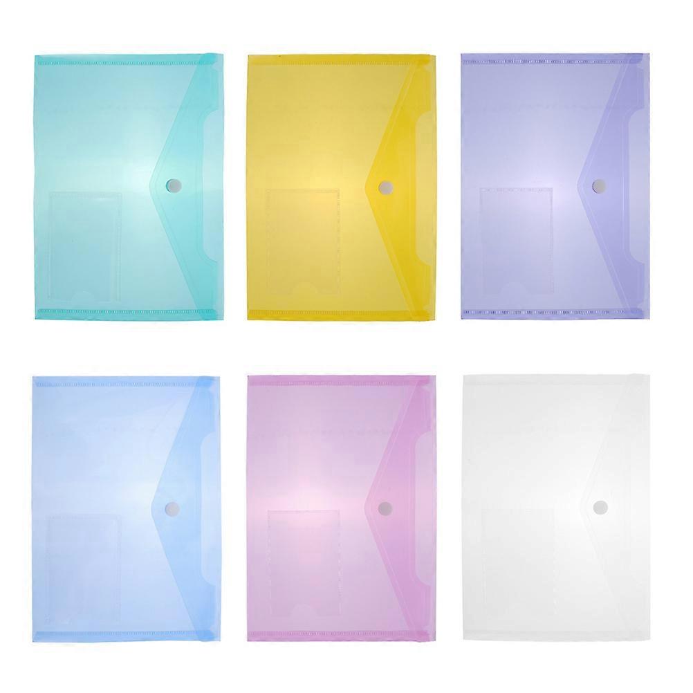 Plastic Document Bag A5 File Folder for Paper Storage 24Pcs