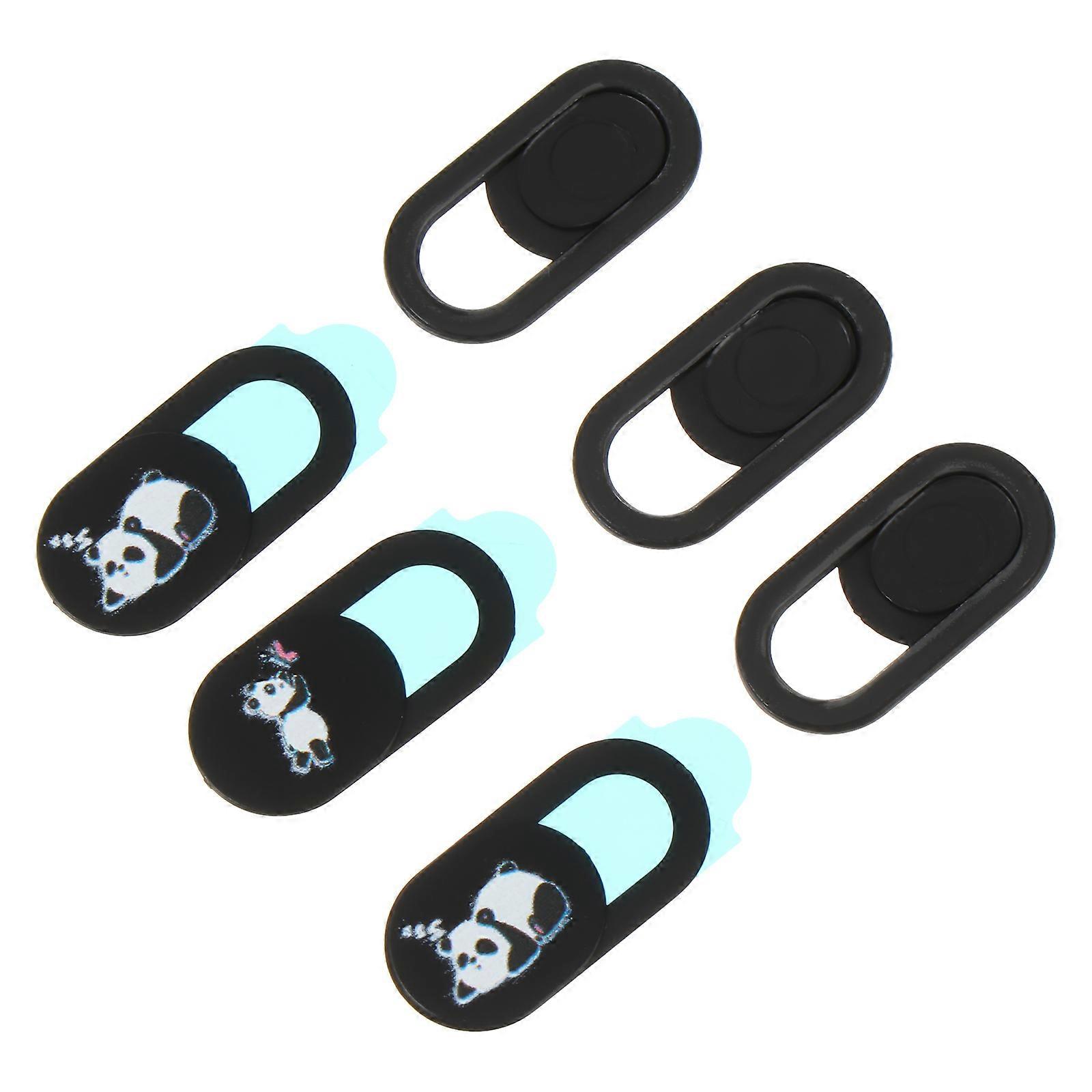 Camera Cover Slide Animals Pattern for Privacy Protection 18Pcs Set Black