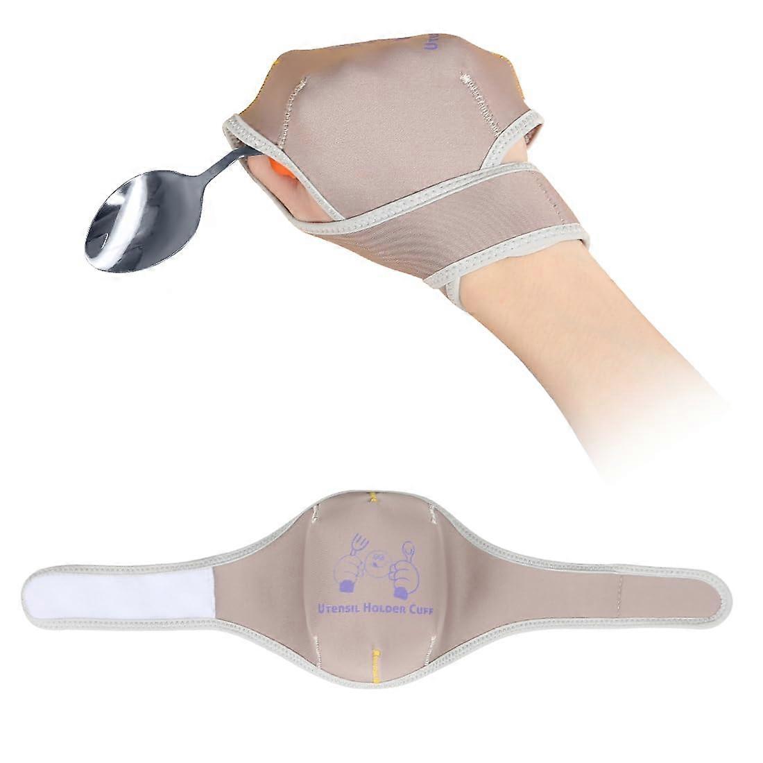 Adaptive Utensil Holder Cuff for Weak Grip Support, Easy Mealtime Aid for Elderly, Single Pack