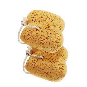 2 Pack Loofah Shower Sponge for Men and Women, Natural Exfoliating Body Scrubber with Hanging Rope