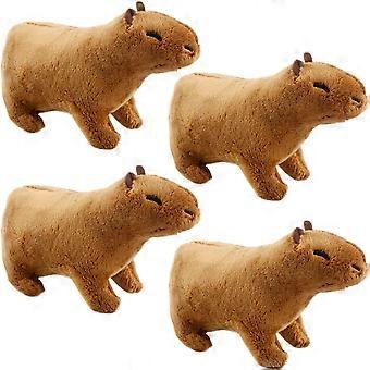 4 Pack 7.5 Inch Capybara Plush Toy Set – Soft Stuffed Animals for Party Decorations and Gifts