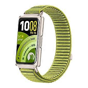 Woven Nylon Hook And Loop Fastener Metal Interface Watch Band For Huawei Band 11 / Band 11 Pro