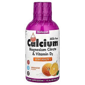 Bluebonnet Voeding, Vloeibaar Calcium Magnesium Citraat &vitamine D3, Oranje, 16 fl oz (473 ml)