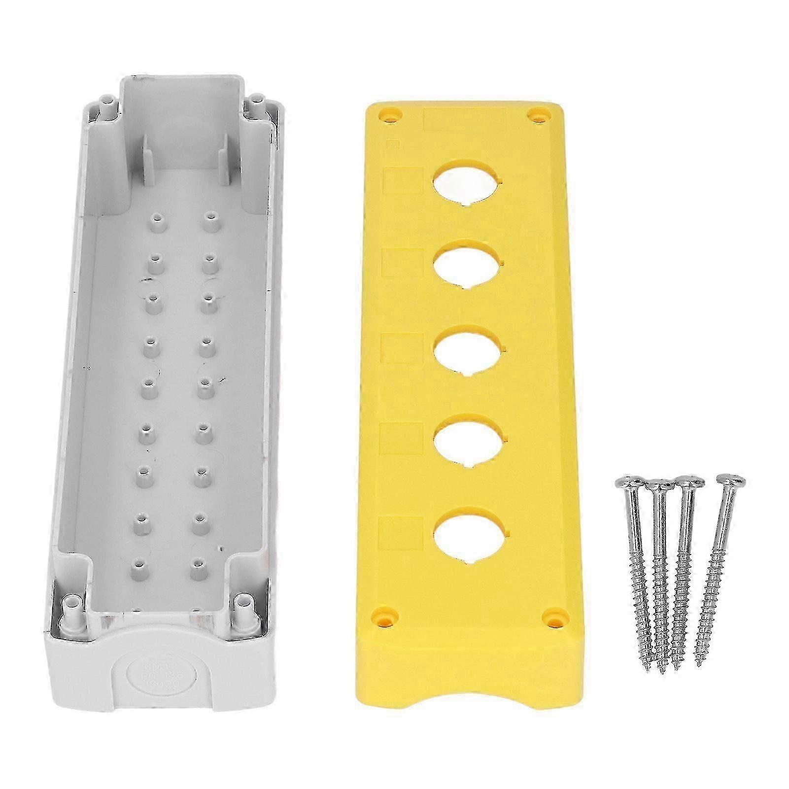 Push Button Box Control Station Case Switch Shell Waterproof Casing 5 Holes compatible with Equipment