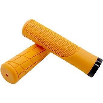 1 paar schokabsorberende stuurhoezen, vervangende rubberen fietsstuurgrepen, waterdichte mountainbike handvatten, geel