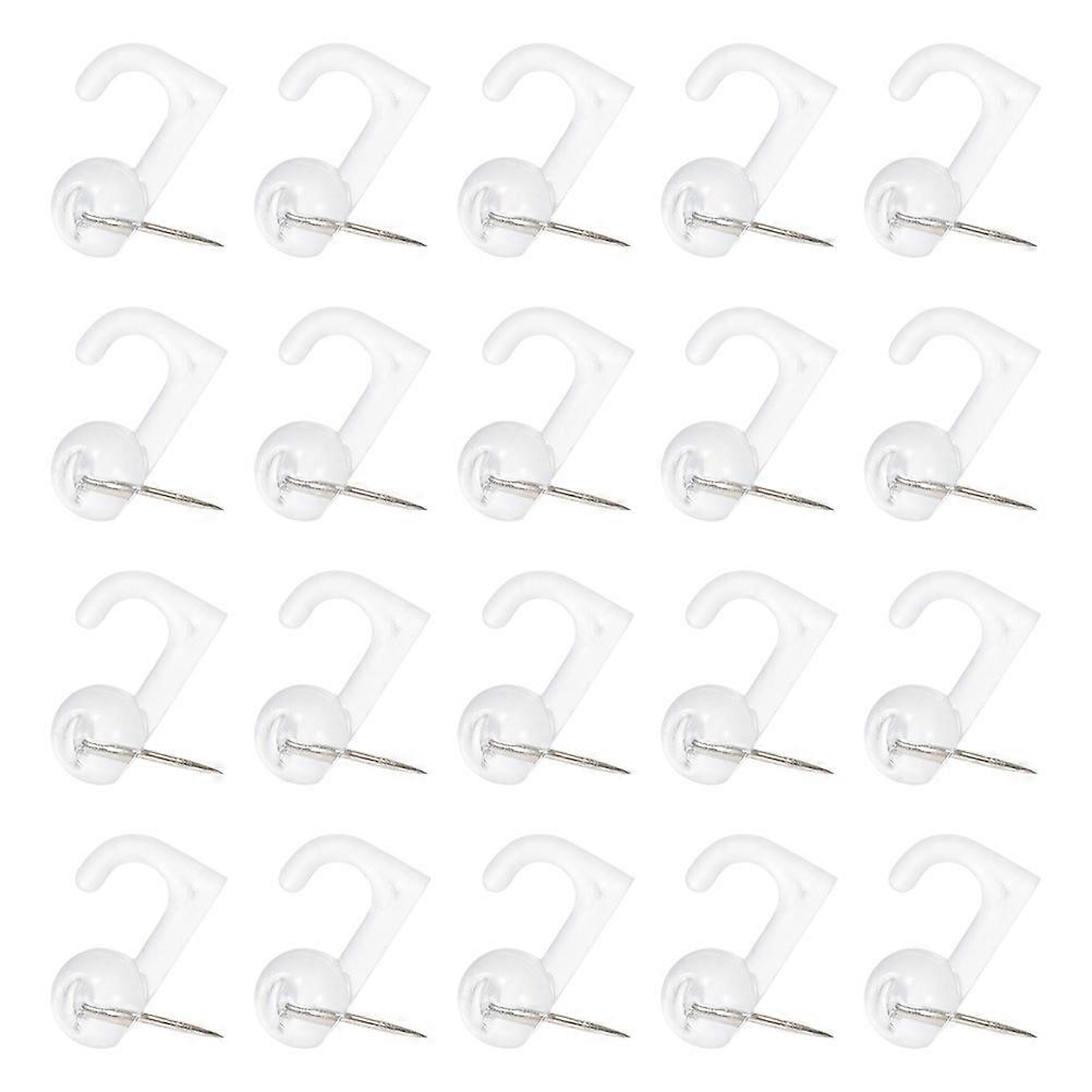 Thumb Tack Push Pin Hook for Picture Fixing 2 Boxes Transparent