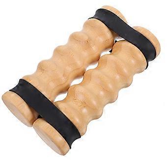 Wooden Handle Resistance Workout Bands 4Pcs Adjustable Fitness Set