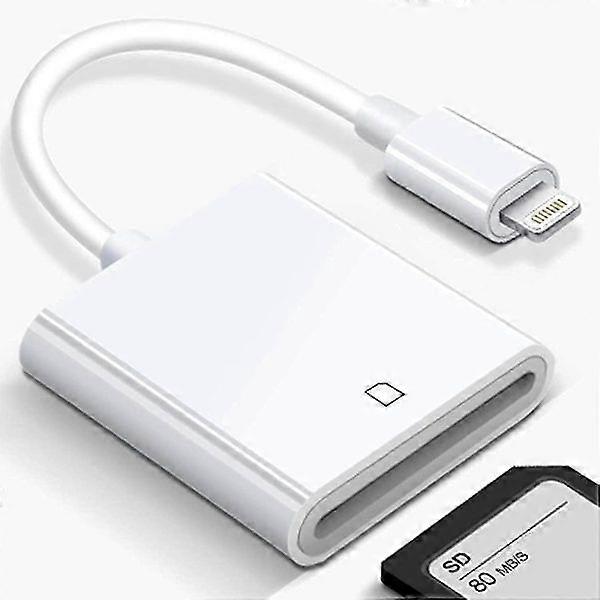 Apple Lightning to SD Card Camera Reader Adapter Compatible with iPhone iPad