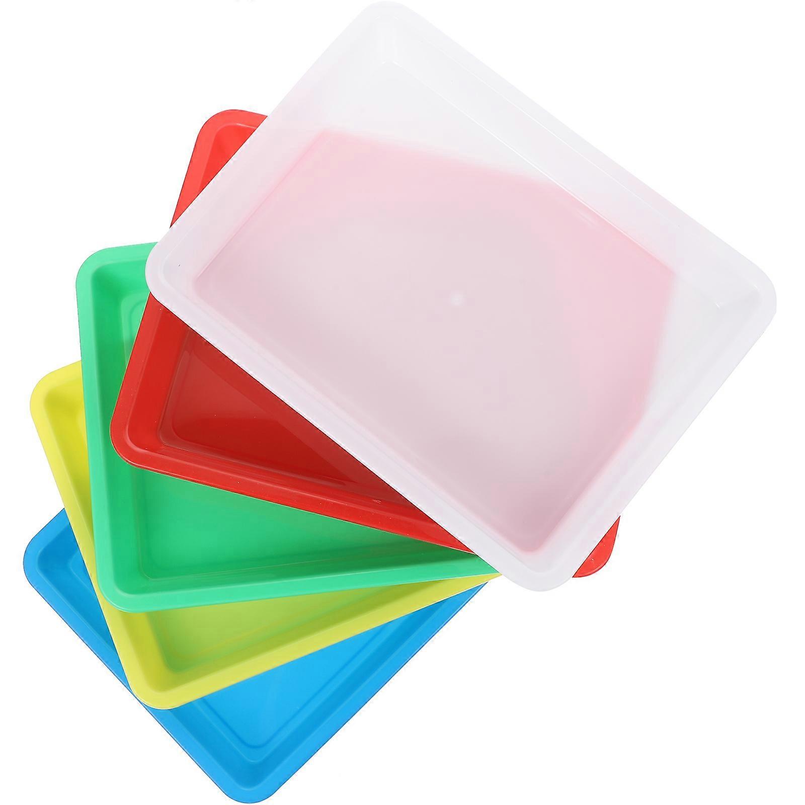 Storage Plate Tray for Storage 5Pcs Smooth Surface Assorted Colors