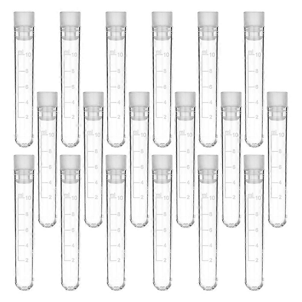 Test Tubes with Caps for Experiment Use 20Pcs Plastic Vial Sampling Tubes