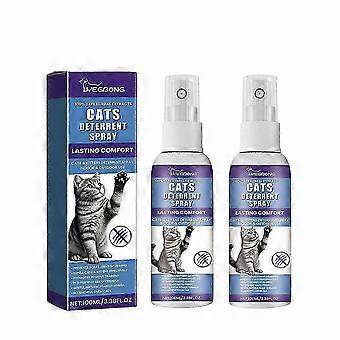 Spray repellente per gatti 1-3X, impedisce ai gatti di urinare e graffiare, Limone e Coptis, Sicuro per i mobili, dbIAOS