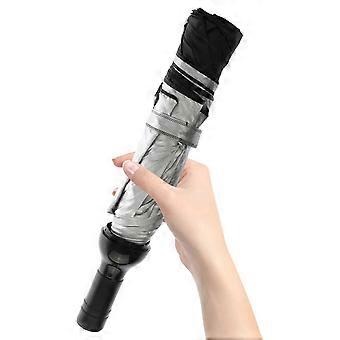 Creative Wine Bottle Shaped Folding Umbrella Anti-UV Sun Rain Manual Umbrella (Black)