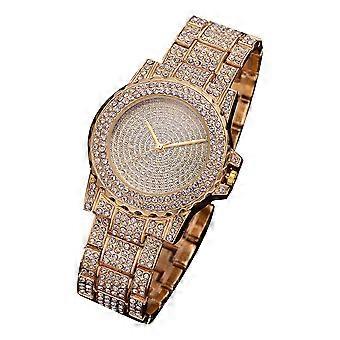 Stone Quartz Watch Women Wristwatch for Decor Use Rose Gold Alloy Glass Design