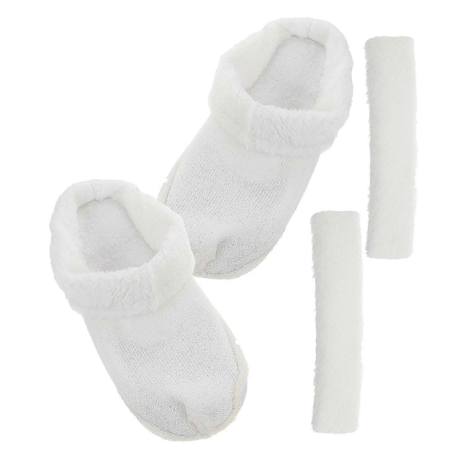 White Shoes Lining with Removable Plush Inserts 1Set