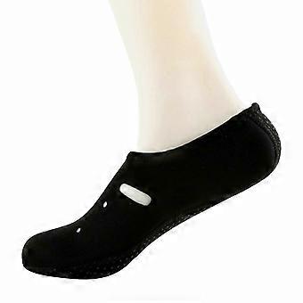 Schnelltrocknende, atmungsaktive und rutschfeste Schwimmsocken für Damen und Herren zum Schwimmen, Schnorcheln, Strandbesuchen und Surfen – strapazierfähige Wasserschuhe, schwarz