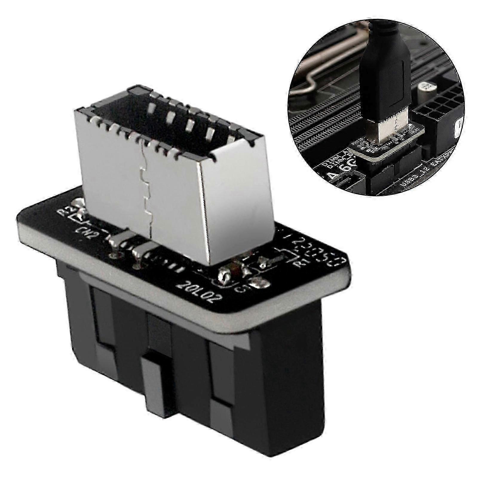 USB 3.0 Internal Header to USB 3.1/3.2 Type C & Type E Front Panel Converter Adapter