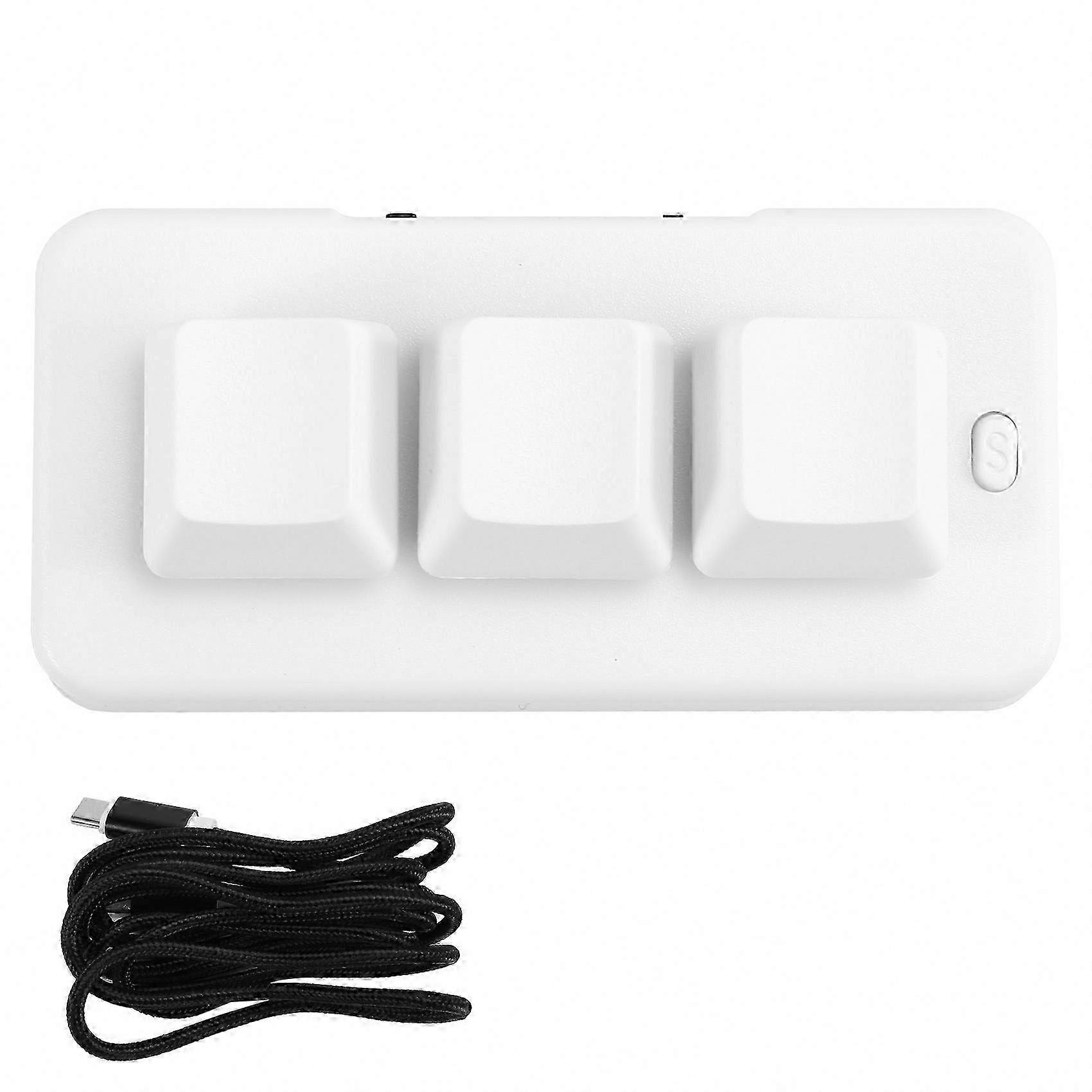 Programmable Mini Keyboard with Macro Keys, 3-Mode Mechanical Gaming Keypad, Multimedia Functionality