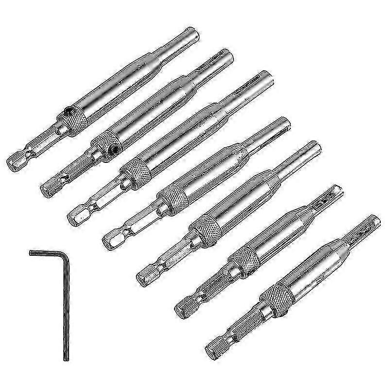 Silver Hinge 7 Pieces Self Centering Hinge Tapping Drill Bit With 1 Piece Wrench