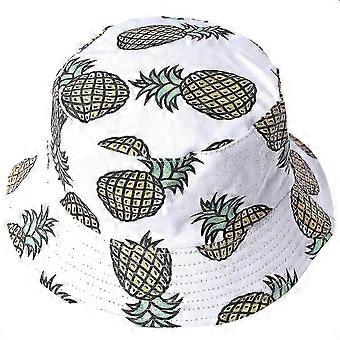 SNDO-Women's Fruit Print Double Sided Bucket Hat Men's Sun Fisherman Outdoor Hat