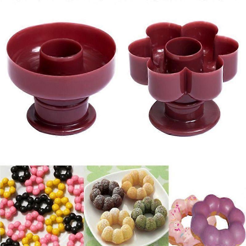 Dww-2PCS Creative Plastic Donut Mold, Donut Maker, Baking Tool, Pastry