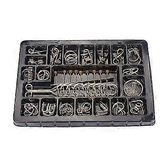 20pcs Chinese Ring Puzzle Intellectual Solution Nine Ring Buckle Educational Toys