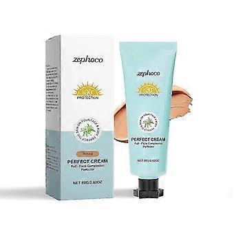 Zephoco Protective Moisturizing Liquid Foundation Natural Color Brightening Skin Nourishing Matte Clear Natural Long Lasting Smear-Proof Makeup