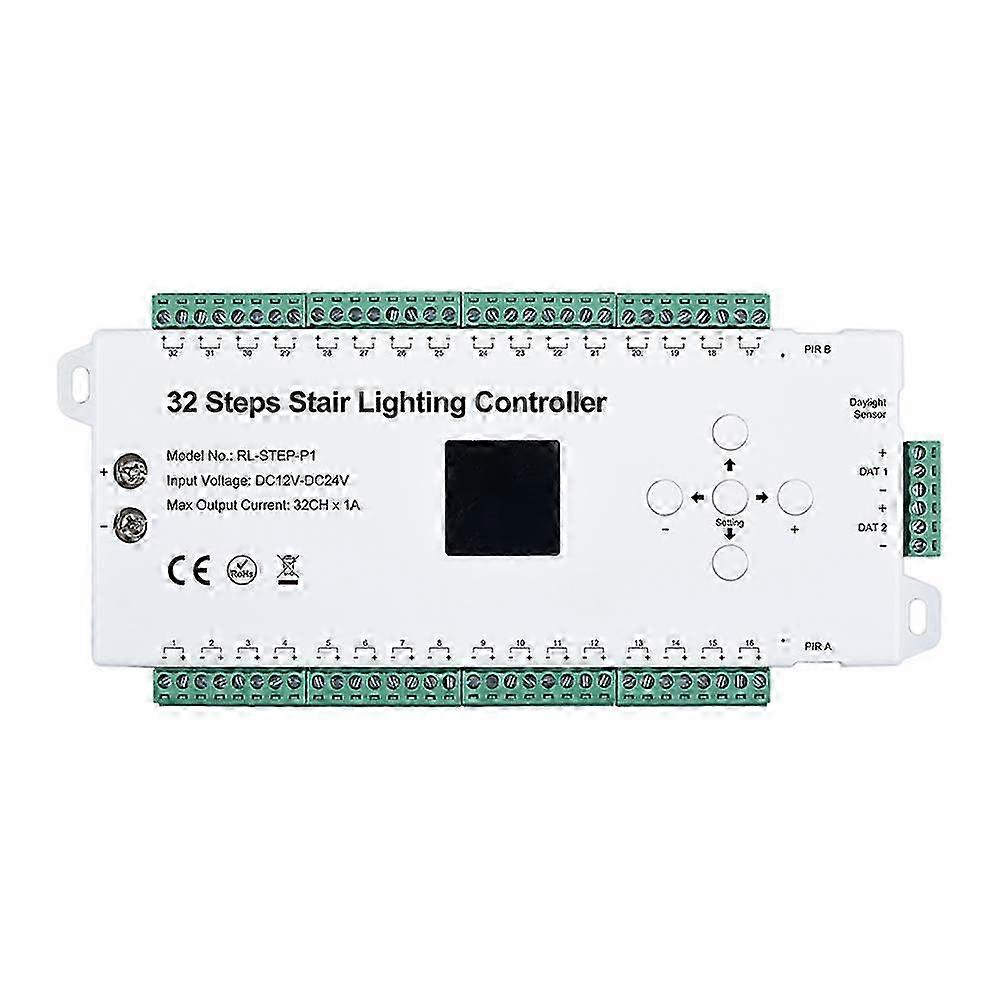 Sensor Stair Controller 32 Steps 2-In-1 Tread Plus Running Water Light Sensor Panel Switch Human Infrared Controller