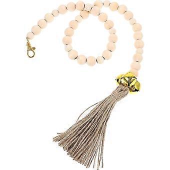 Sonnette pour chien, sonnette pour animaux de compagnie, perles en bois suspendues, son clair