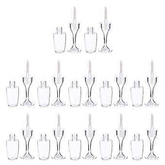 Transparent Wine Glass Shaped Lip Gloss Container for Storage 12Pcs Plastic Bottles